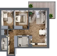 3 pokoje, mieszkanie 62,60 m², parter, oferta nr 2_II/4, KONCERTOWA - Na skraju miasta, Lublin, Czechów Północny, Czechów Północny,  ul. Koncertowa