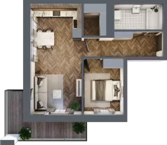 2 pokoje, mieszkanie 48,70 m², parter, oferta nr 2_IV/1, KONCERTOWA - Na skraju miasta, Lublin, Czechów Północny, Czechów Północny,  ul. Koncertowa