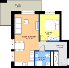 2 pokoje, mieszkanie 45,00 m², parter, oferta nr 2_IV/2, KONCERTOWA - Na skraju miasta, Lublin, Czechów Północny, Czechów Północny,  ul. Koncertowa