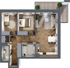 3 pokoje, mieszkanie 62,60 m², parter, oferta nr 2_IV/4, KONCERTOWA - Na skraju miasta, Lublin, Czechów Północny, Czechów Północny,  ul. Koncertowa