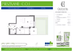 2 pokoje, mieszkanie 54,42 m², parter, oferta nr C.0.1, Crocus Hill, Szczecin, Śródmieście, Śródmieście Północ, ul. Jerzego Janosika 2, 2A, 3, 3A