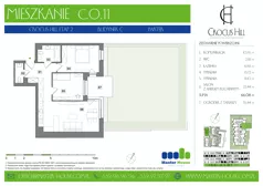 3 pokoje, mieszkanie 65,04 m², piętro 2, oferta nr B.2.9, Crocus Hill, Szczecin, Śródmieście, Śródmieście Północ, ul. Jerzego Janosika 2, 2A, 3, 3A