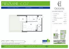 2 pokoje, mieszkanie 46,59 m², parter, oferta nr C.0.7, Crocus Hill, Szczecin, Śródmieście, Śródmieście Północ, ul. Jerzego Janosika 2, 2A, 3, 3A
