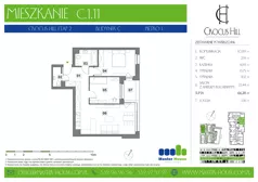 3 pokoje, mieszkanie 66,28 m², piętro 1, oferta nr C.1.11, Crocus Hill, Szczecin, Śródmieście, Śródmieście Północ, ul. Jerzego Janosika 2, 2A, 3, 3A