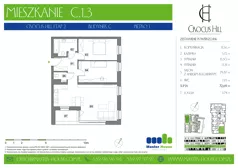 3 pokoje, mieszkanie 72,69 m², piętro 1, oferta nr C.1.3, Crocus Hill, Szczecin, Śródmieście, Śródmieście Północ, ul. Jerzego Janosika 2, 2A, 3, 3A