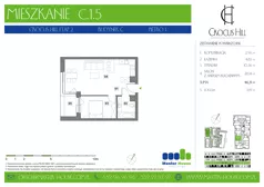 2 pokoje, mieszkanie 46,31 m², piętro 1, oferta nr C.1.5, Crocus Hill, Szczecin, Śródmieście, Śródmieście Północ, ul. Jerzego Janosika 2, 2A, 3, 3A