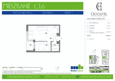 2 pokoje, mieszkanie 46,59 m², piętro 1, oferta nr C.1.6, Crocus Hill, Szczecin, Śródmieście, Śródmieście Północ, ul. Jerzego Janosika 2, 2A, 3, 3A
