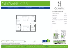2 pokoje, mieszkanie 46,45 m², piętro 2, oferta nr C.2.5, Crocus Hill, Szczecin, Śródmieście, Śródmieście Północ, ul. Jerzego Janosika 2, 2A, 3, 3A