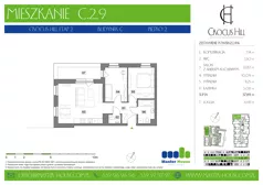 3 pokoje, mieszkanie 57,89 m², piętro 2, oferta nr C.2.9, Crocus Hill, Szczecin, Śródmieście, Śródmieście Północ, ul. Jerzego Janosika 2, 2A, 3, 3A