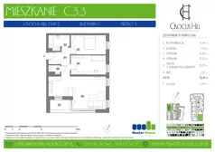 3 pokoje, mieszkanie 72,41 m², piętro 3, oferta nr C.3.3, Crocus Hill, Szczecin, Śródmieście, Śródmieście Północ, ul. Jerzego Janosika 2, 2A, 3, 3A