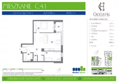3 pokoje, mieszkanie 74,93 m², piętro 4, oferta nr C.4.1, Crocus Hill, Szczecin, Śródmieście, Śródmieście Północ, ul. Jerzego Janosika 2, 2A, 3, 3A