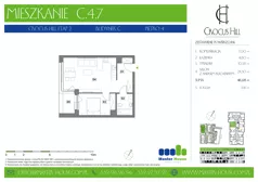 2 pokoje, mieszkanie 46,68 m², piętro 4, oferta nr C.4.7, Crocus Hill, Szczecin, Śródmieście, Śródmieście Północ, ul. Jerzego Janosika 2, 2A, 3, 3A