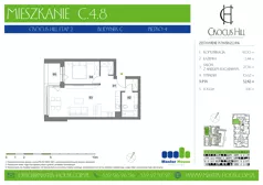 2 pokoje, mieszkanie 52,42 m², piętro 4, oferta nr C.4.8, Crocus Hill, Szczecin, Śródmieście, Śródmieście Północ, ul. Jerzego Janosika 2, 2A, 3, 3A