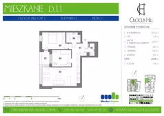 3 pokoje, mieszkanie 65,95 m², piętro 1, oferta nr D.1.1, Crocus Hill, Szczecin, Śródmieście, Śródmieście Północ, ul. Jerzego Janosika 2, 2A, 3, 3A