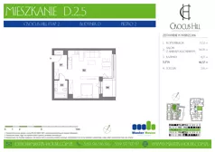 1 pokój, mieszkanie 46,57 m², piętro 2, oferta nr D.2.5, Crocus Hill, Szczecin, Śródmieście, Śródmieście Północ, ul. Jerzego Janosika 2, 2A, 3, 3A