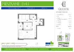 3 pokoje, mieszkanie 66,25 m², piętro 4, oferta nr D.4.1, Crocus Hill, Szczecin, Śródmieście, Śródmieście Północ, ul. Jerzego Janosika 2, 2A, 3, 3A