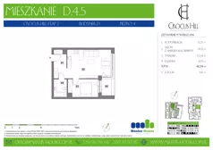 2 pokoje, mieszkanie 46,59 m², piętro 4, oferta nr D.4.5, Crocus Hill, Szczecin, Śródmieście, Śródmieście Północ, ul. Jerzego Janosika 2, 2A, 3, 3A