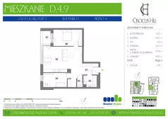 3 pokoje, mieszkanie 74,82 m², piętro 4, oferta nr D.4.9, Crocus Hill, Szczecin, Śródmieście, Śródmieście Północ, ul. Jerzego Janosika 2, 2A, 3, 3A