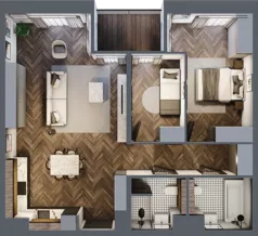 3 pokoje, apartament 75,13 m², piętro 5, oferta nr 44, Kopalniana 1, Katowice, Bogucice, ul. Kopalniana 1