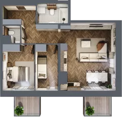 3 pokoje, apartament 62,80 m², piętro 6, oferta nr 47, Kopalniana 1, Katowice, Bogucice, ul. Kopalniana 1