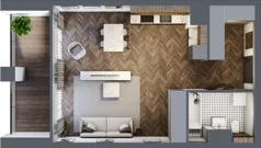 1 pokój, apartament 44,28 m², piętro 4, oferta nr 34, Kopalniana 1, Katowice, Bogucice, ul. Kopalniana 1