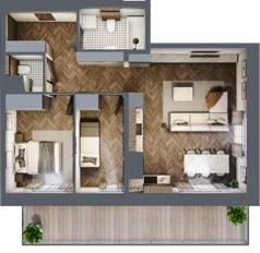 3 pokoje, apartament 62,80 m², piętro 5, oferta nr 40, Kopalniana 1, Katowice, Bogucice, ul. Kopalniana 1