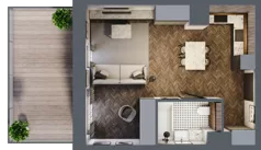 1 pokój, apartament 36,42 m², piętro 5, oferta nr 42, Kopalniana 1, Katowice, Bogucice, ul. Kopalniana 1