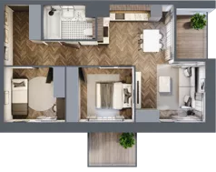3 pokoje, apartament 54,39 m², piętro 6, oferta nr 52, Kopalniana 1, Katowice, Bogucice, ul. Kopalniana 1