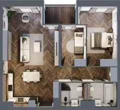 3 pokoje, apartament 74,32 m², piętro 2, oferta nr 19, Kopalniana 1, Katowice, Bogucice, ul. Kopalniana 1