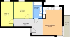 3 pokoje, mieszkanie 62,71 m², piętro 2, oferta nr 20, Wzgórze Krzemionki, Kraków, Podgórze, ul. Jerozolimska 4