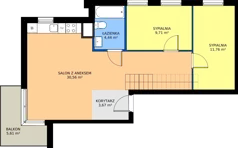5 pokoi, mieszkanie 118,86 m², piętro 5, oferta nr 61, Wzgórze Krzemionki, Kraków, Podgórze, ul. Jerozolimska 4