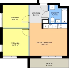 3 pokoje, mieszkanie 50,10 m², piętro 3, oferta nr 52, Wzgórze Krzemionki, Kraków, Podgórze, ul. Jerozolimska 4
