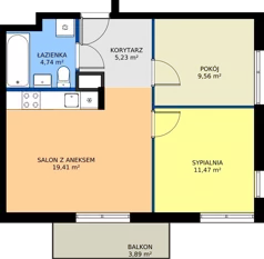 3 pokoje, mieszkanie 50,28 m², piętro 3, oferta nr 25, Wzgórze Krzemionki, Kraków, Podgórze, ul. Jerozolimska 4