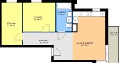 3 pokoje, mieszkanie 63,14 m², piętro 3, oferta nr 24, Wzgórze Krzemionki, Kraków, Podgórze, ul. Jerozolimska 4