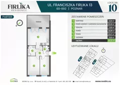 3 pokoje, mieszkanie 60,35 m², parter, oferta nr 13/10, Firlika, Poznań, Piątkowo, Podolany, Ul. Franciszka Firlika 13, 15