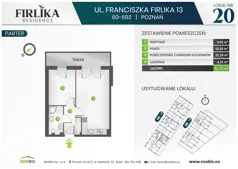 2 pokoje, mieszkanie 41,17 m², parter, oferta nr 13/20, Firlika, Poznań, Piątkowo, Podolany, Ul. Franciszka Firlika 13, 15