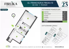2 pokoje, mieszkanie 51,04 m², parter, oferta nr 13/23, Firlika, Poznań, Piątkowo, Podolany, Ul. Franciszka Firlika 13, 15