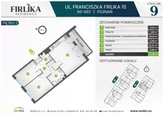3 pokoje, mieszkanie 55,84 m², piętro 2, oferta nr 15/9, Firlika, Poznań, Piątkowo, Podolany, Ul. Franciszka Firlika 13, 15