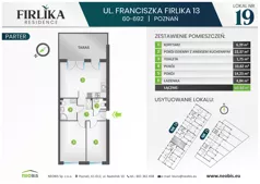 3 pokoje, mieszkanie 60,25 m², parter, oferta nr 13/19, Firlika, Poznań, Piątkowo, Podolany, Ul. Franciszka Firlika 13, 15