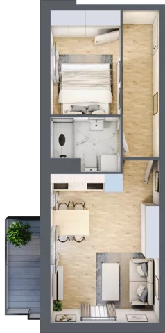 2 pokoje, mieszkanie 37,09 m², piętro 4, oferta nr 33, Osiedle Lotnictwa Polskiego 12, Poznań, Ogrody, Ogrody, ul. Lotnictwa Polskiego 12