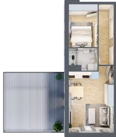 2 pokoje, mieszkanie 37,22 m², piętro 1, oferta nr 3, Osiedle Lotnictwa Polskiego 12, Poznań, Ogrody, Ogrody, ul. Lotnictwa Polskiego 12