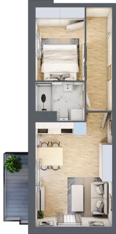 2 pokoje, mieszkanie 37,26 m², piętro 5, oferta nr 43, Osiedle Lotnictwa Polskiego 12, Poznań, Ogrody, Ogrody, ul. Lotnictwa Polskiego 12
