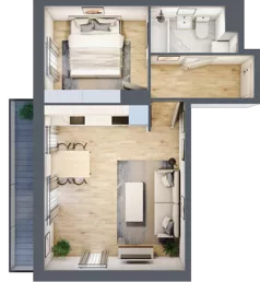 2 pokoje, mieszkanie 39,37 m², piętro 2, oferta nr 86, Osiedle Lotnictwa Polskiego 12, Poznań, Ogrody, Ogrody, ul. Lotnictwa Polskiego 12