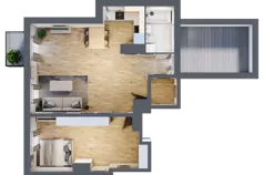 2 pokoje, mieszkanie 54,27 m², piętro 7, oferta nr 101, Osiedle Lotnictwa Polskiego 12, Poznań, Ogrody, Ogrody, ul. Lotnictwa Polskiego 12