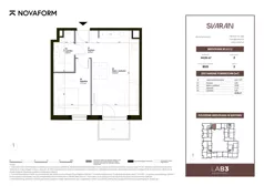 2 pokoje, mieszkanie 44,06 m², piętro 2, oferta nr B2.D.2.2, Svaran, Swarzędz, ul. Wrzesińska