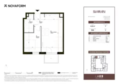 2 pokoje, mieszkanie 44,06 m², piętro 3, oferta nr B2.D.3.2, Svaran, Swarzędz, ul. Wrzesińska