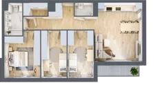 4 pokoje, mieszkanie 86,68 m², piętro 2, oferta nr B_02_29, Kolejova 1, Poznań, Grunwald, Łazarz, ul. Kolejowa 1/3