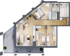 4 pokoje, mieszkanie 93,78 m², piętro 7, oferta nr D_07_58, Kolejova 1, Poznań, Grunwald, Łazarz, ul. Kolejowa 1/3