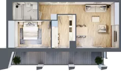 2 pokoje, mieszkanie 50,42 m², piętro 10, oferta nr D_10_72, Kolejova 1, Poznań, Grunwald, Łazarz, ul. Kolejowa 1/3