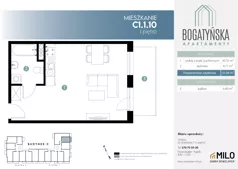 1 pokój, mieszkanie 35,06 m², piętro 1, oferta nr C1.1.10, ul. Bogatyńska Dobry Deweloper Milo Wrocław Maślice III, Wrocław, Maślice, Fabryczna, ul. Bogatyńska